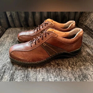 Clarks Casual Men Sz 12 M Walking Comfort Shoes Brown Leather Lace Up 75031 GUC